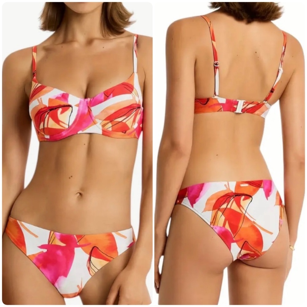 Multicolor Abstract Underwire Bikini Set